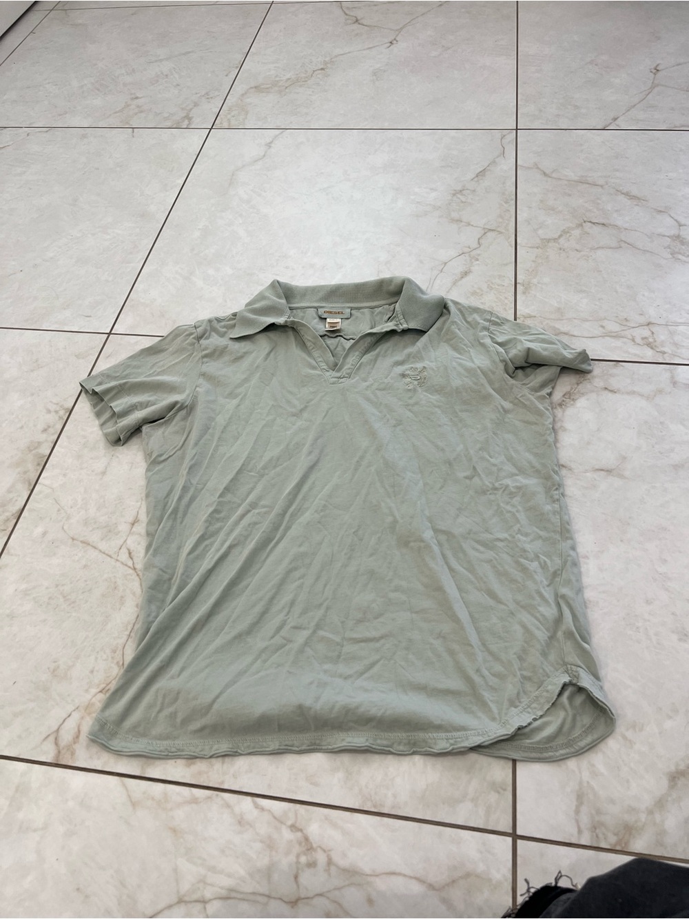 Diesel Mint Green Polo Shirt Size Large